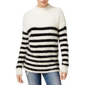 Anthro Sanctuary Black White Striped Sweater